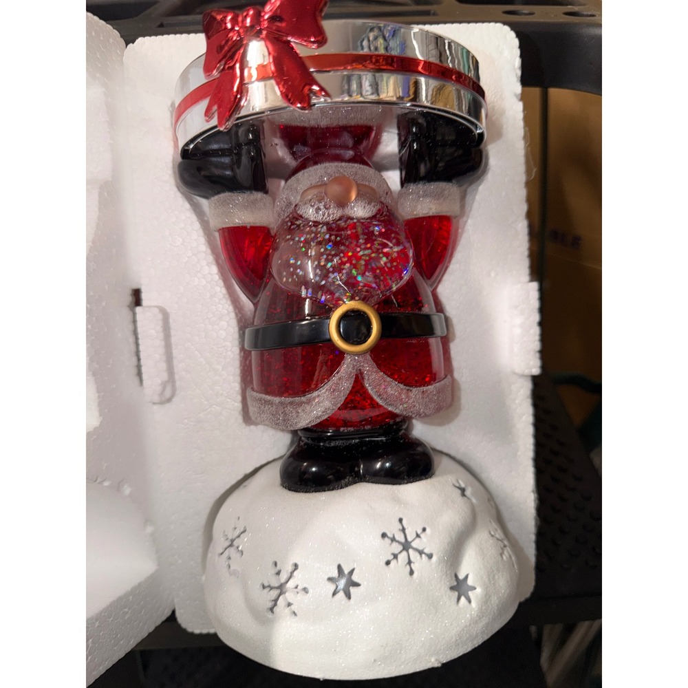 Bath and Body Works Santa Water Globe Candle Holder Christmas Holiday Decor